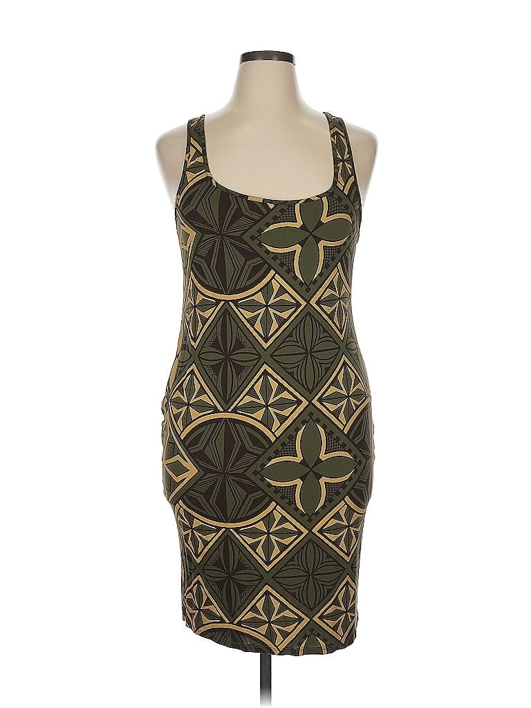 TANO Graphic Brown Cocktail Dress Size XL - photo 1