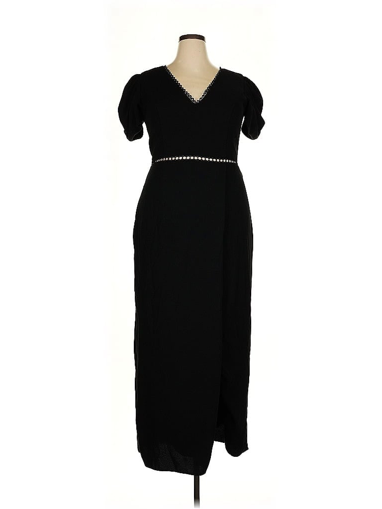 ML Monique Lhuillier Black Cocktail Dress Size 18 - photo 1