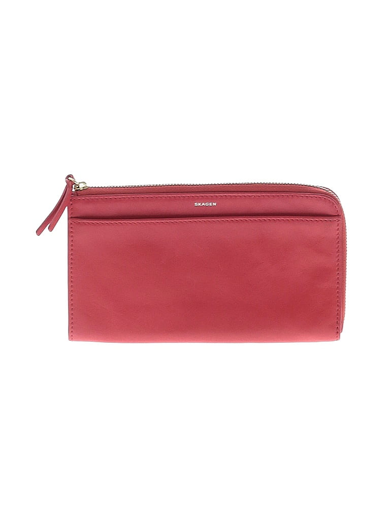Skagen 100% Leather Red Pink Leather Wallet One size - photo 1