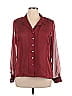 Christie & Jill 100% Polyester Burgundy Long Sleeve Blouse Size 14 - photo 1