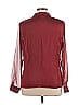 Christie & Jill 100% Polyester Burgundy Long Sleeve Blouse Size 14 - photo 2