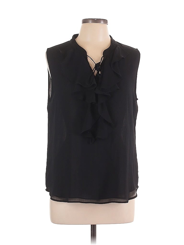 Pre-owned Tommy Hilfiger Sleeveless Blouse In Black