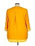 Chaus 100% Polyester Yellow 3/4 Sleeve Blouse Size 2X - photo 2