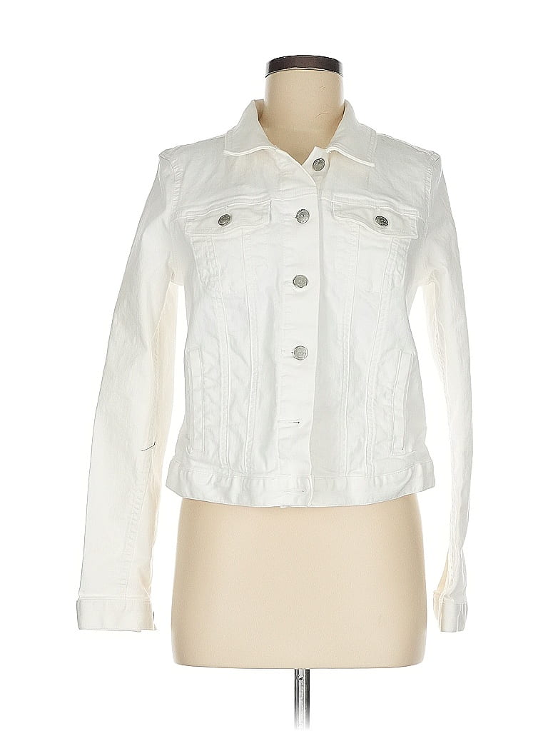 Ann Taylor LOFT White Denim Jacket Size M - photo 1