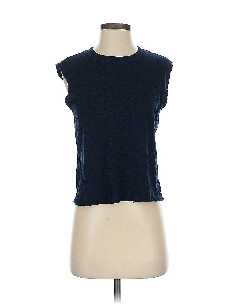 Pre-owned Monrow Sleeveless T-shirt In Blue