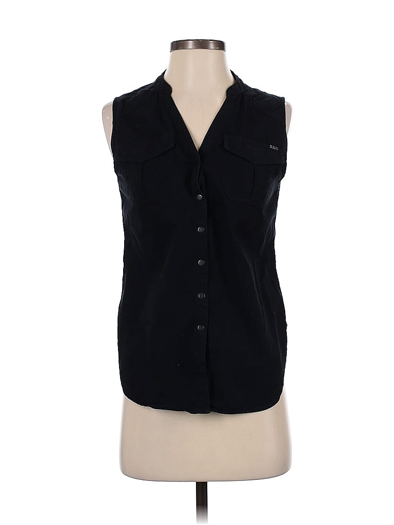 5.11 Tactical Series 100% Cotton Black Sleeveless Button-Down Shirt Size XS - photo 1