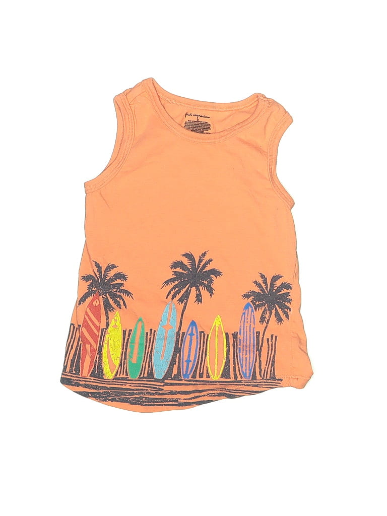First Impressions Orange Sleeveless T-Shirt Size 2T - photo 1