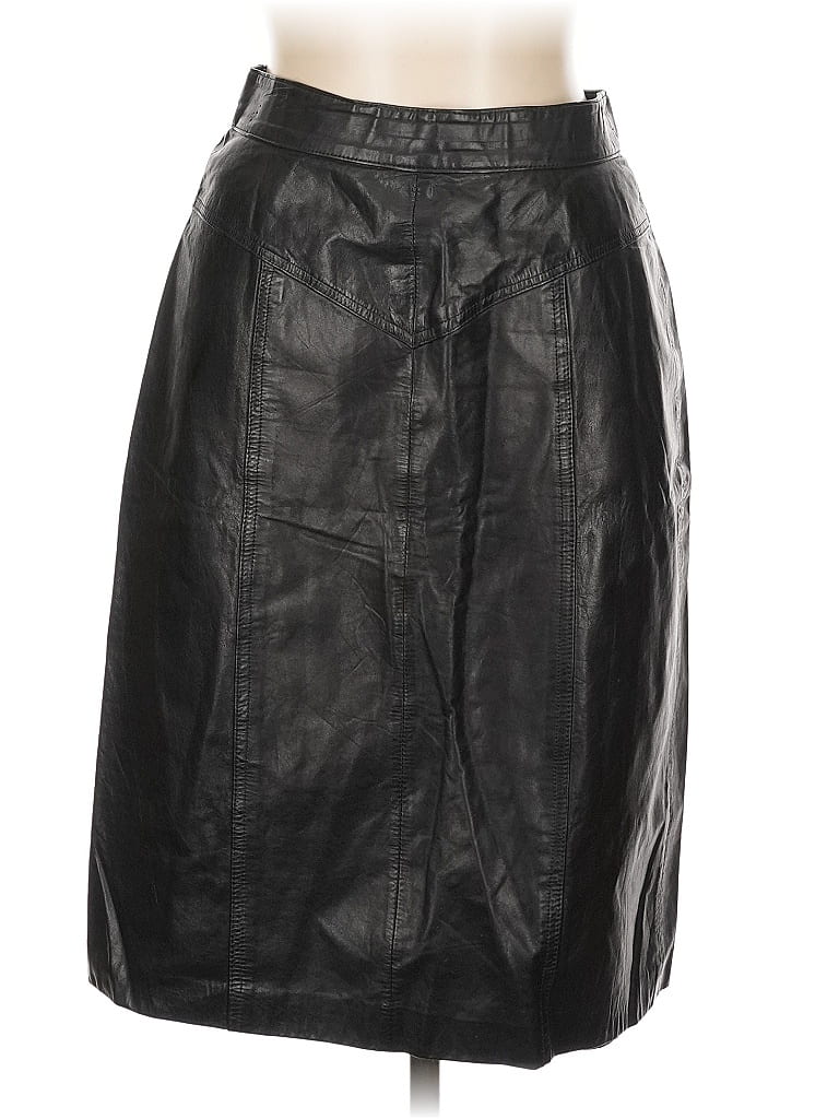 Pia Rucci Black Faux Leather Skirt Size 12 - photo 1