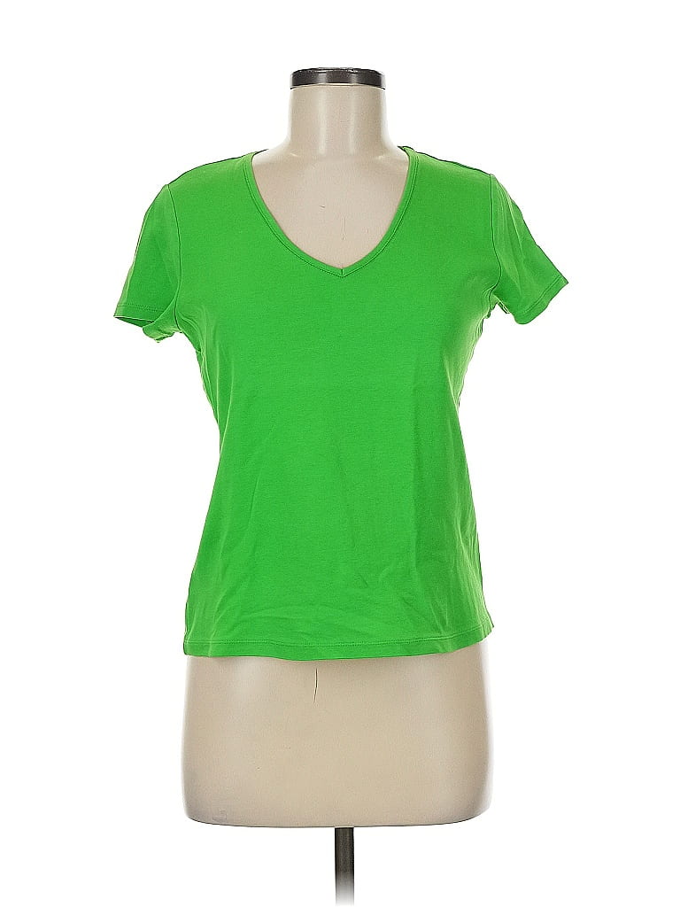 Pre-owned Liz Claiborne Short Sleeve T-shirt In Green