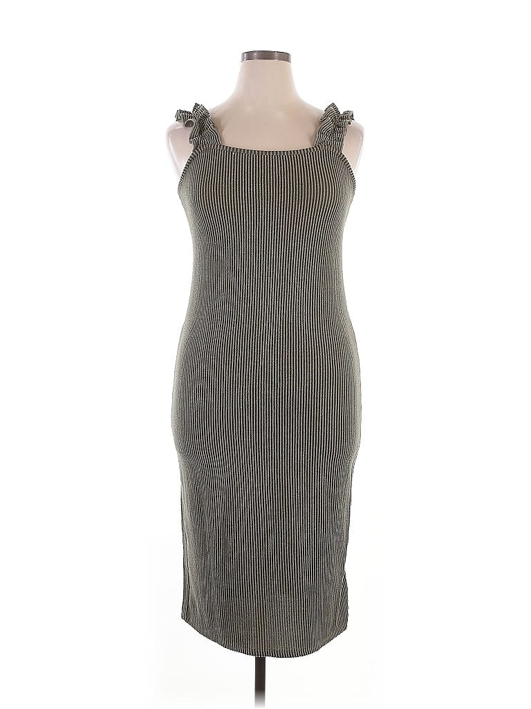 Pre-owned Blue Buttercup Casual Dress In Gray