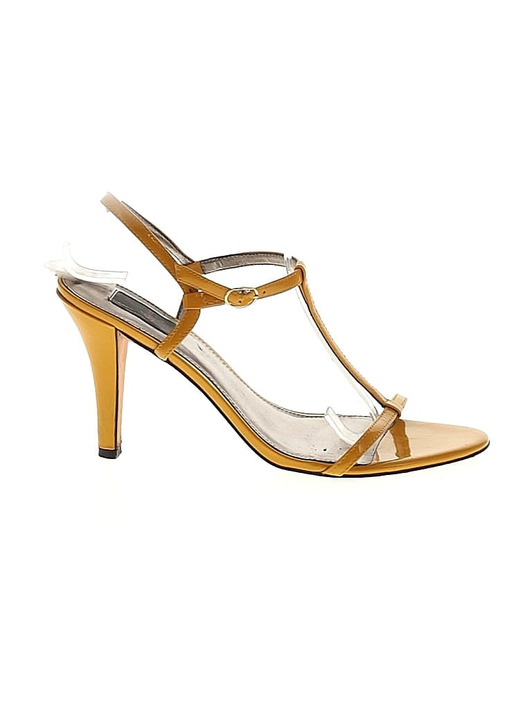 Glint Gold Yellow Heels Size 8 1/2 - photo 1
