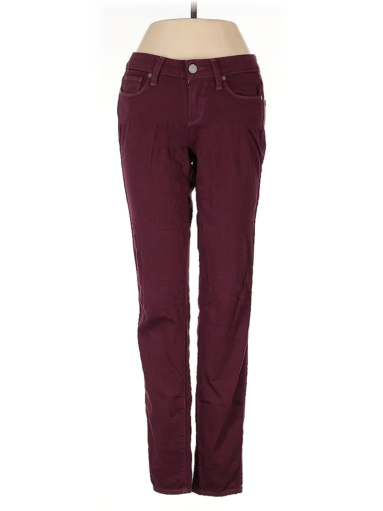 Pre-owned Paige Jeans In Burgundy