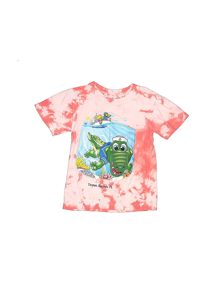 Yacht Club 100% Cotton Tie-dye Graphic Pink Short Sleeve T-Shirt Size 4 - photo 1