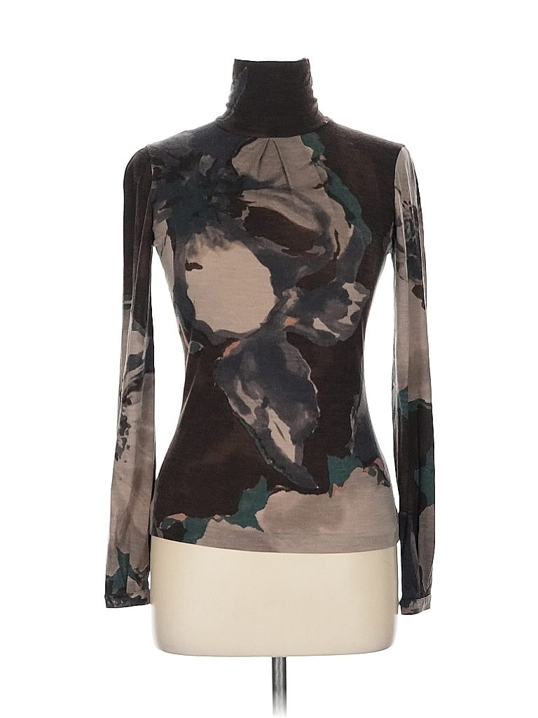 ETRO 100% Elastane Brown Long Sleeve Turtleneck Size EU (IT) 40 / US 4 - photo 1