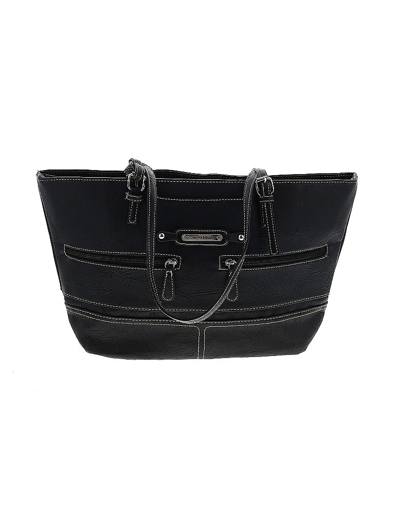 Stone Mountain 100% Polyurethane Solid Black Shoulder Bag One size - photo 1