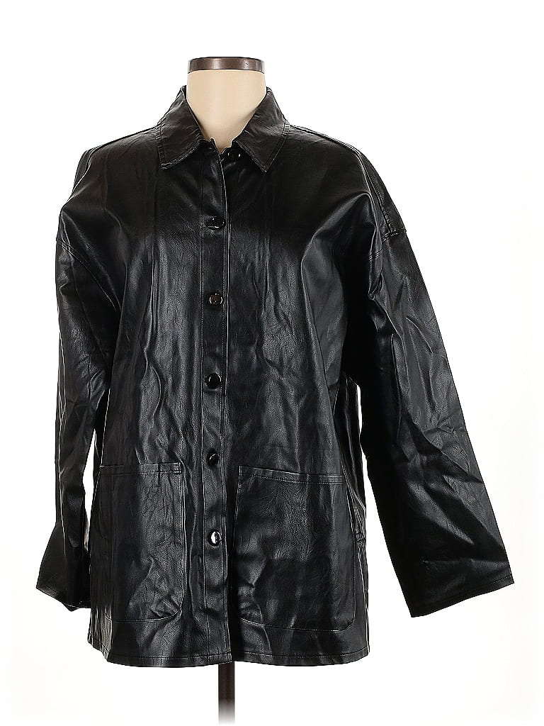 Pre-owned Shein Raincoat In Black