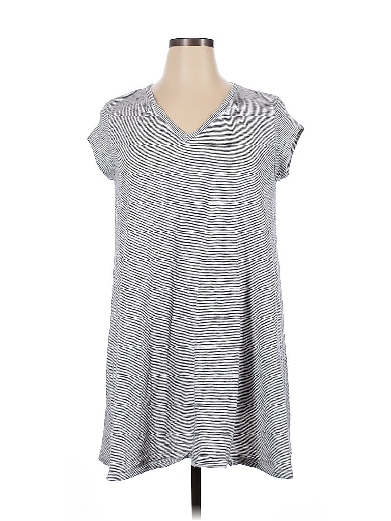 Pre-owned Gap Short Sleeve Top Blue V Neck Tops