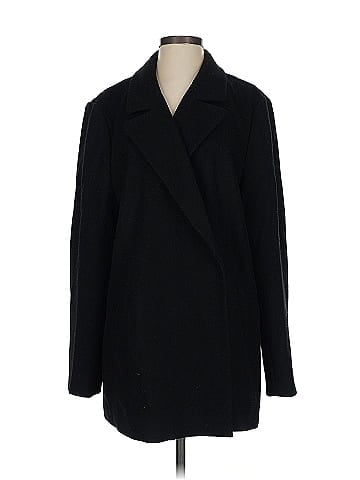 R | Label Wool Coat (view 1)