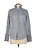 Nili Lotan 100% Cotton Gray Long Sleeve Button-Down Shirt Size M - photo 1