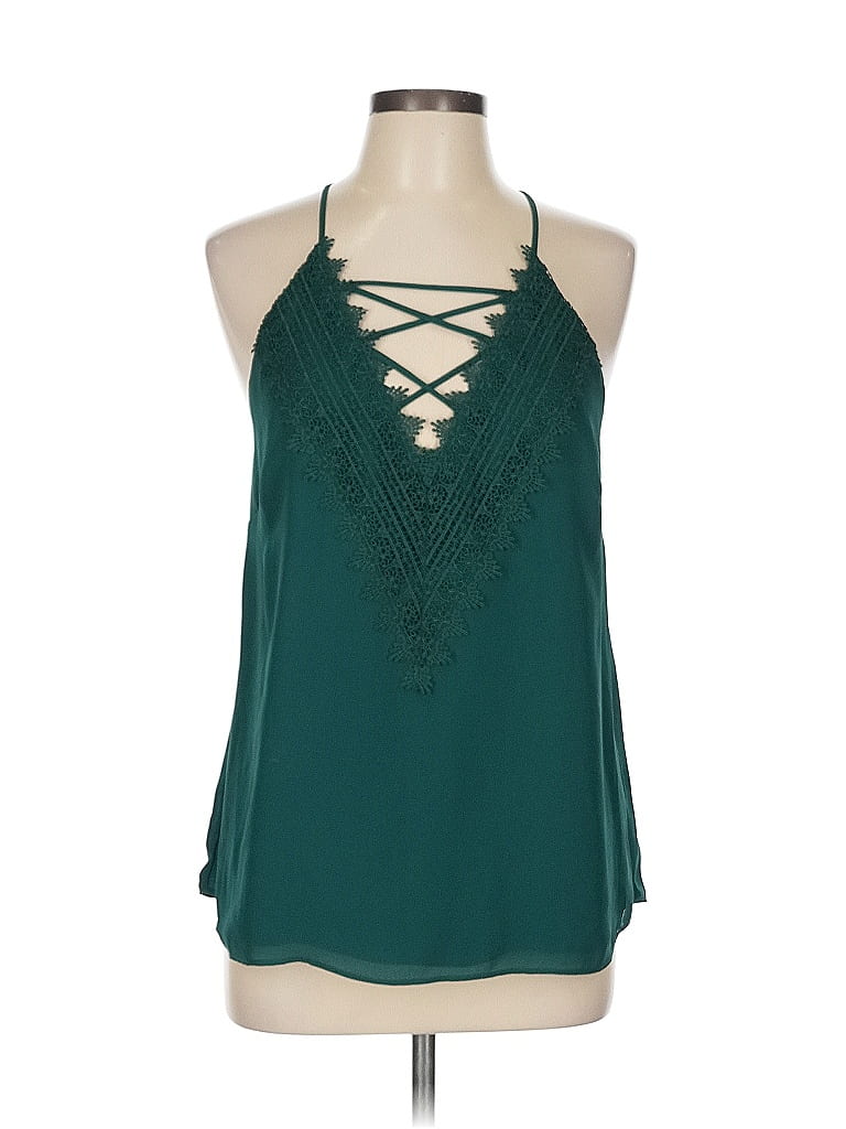 Nine Britton 100% Polyester Teal Sleeveless Blouse Size L - photo 1