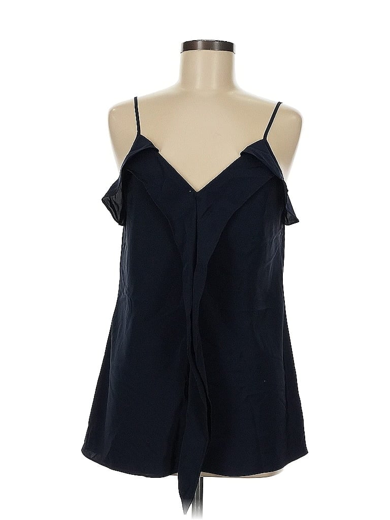 Pre-owned Ellen Tracy Sleeveless Blouse In Blue