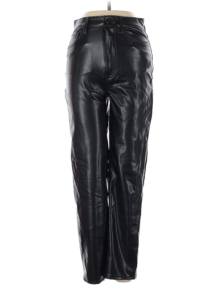 Pre-owned Abercrombie & Fitch Faux Leather Pants In Black