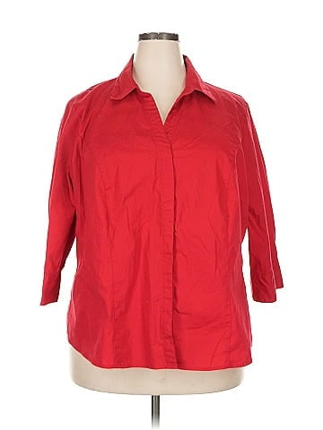 Riders by Lee 3/4 Sleeve Button-Down Shirt (view 1)