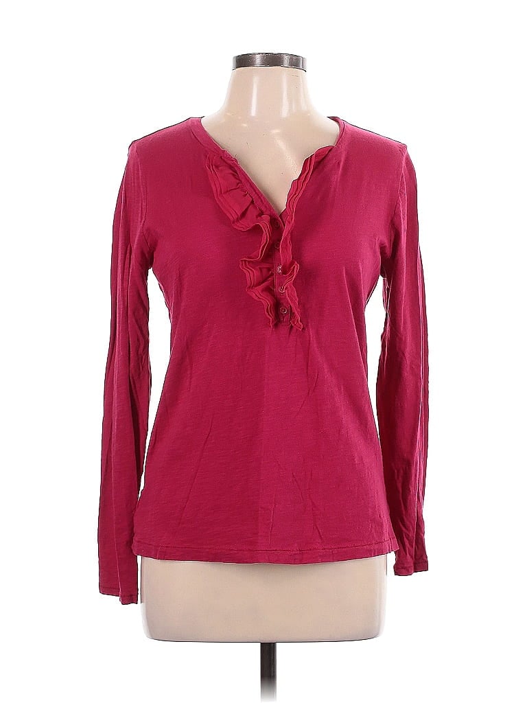 ANN TAYLOR LOFT Pre-owned Long Sleeve Blouse In Pink