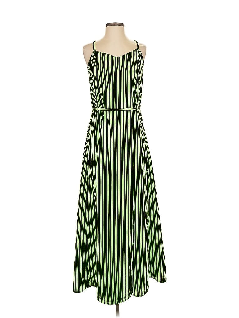 Amass Stripes Green Casual Dress Size 2 - photo 1