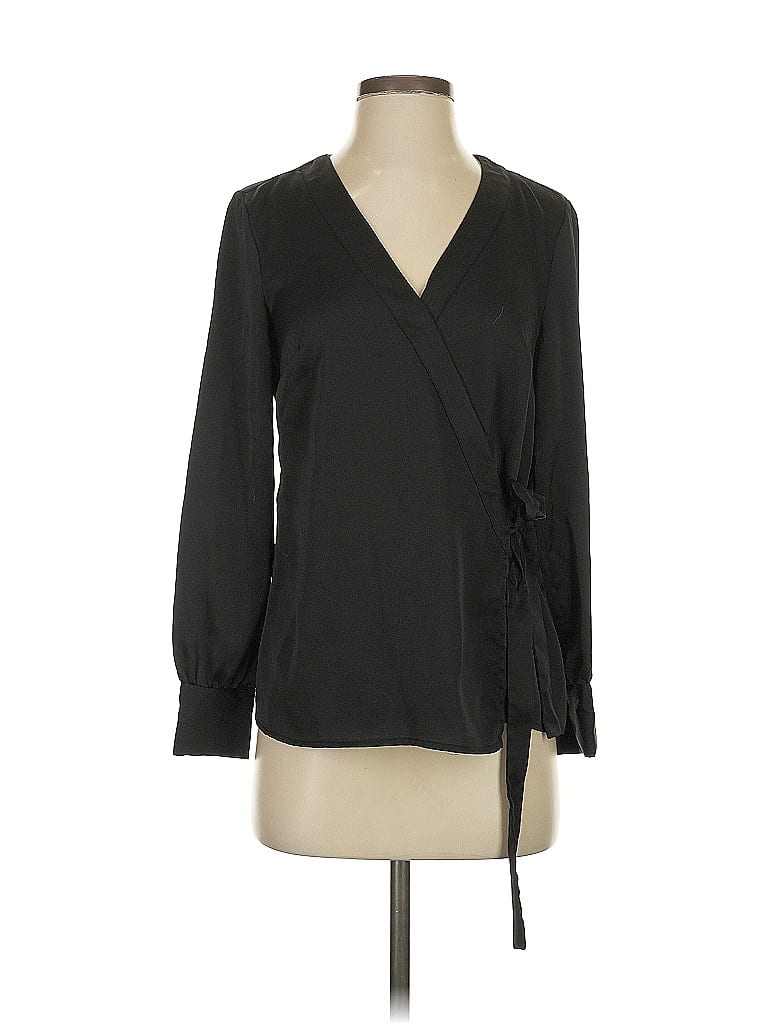 Pre-owned Vince Camuto Long Sleeve Blouse In Black