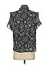 Point Sur 100% Polyester Black Short Sleeve Blouse Size XS - photo 2