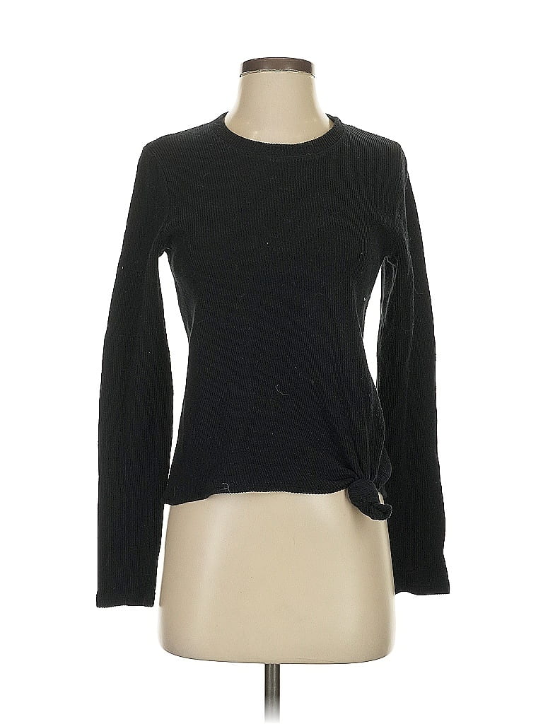 Pre-owned Madewell Long Sleeve T-shirt In Black