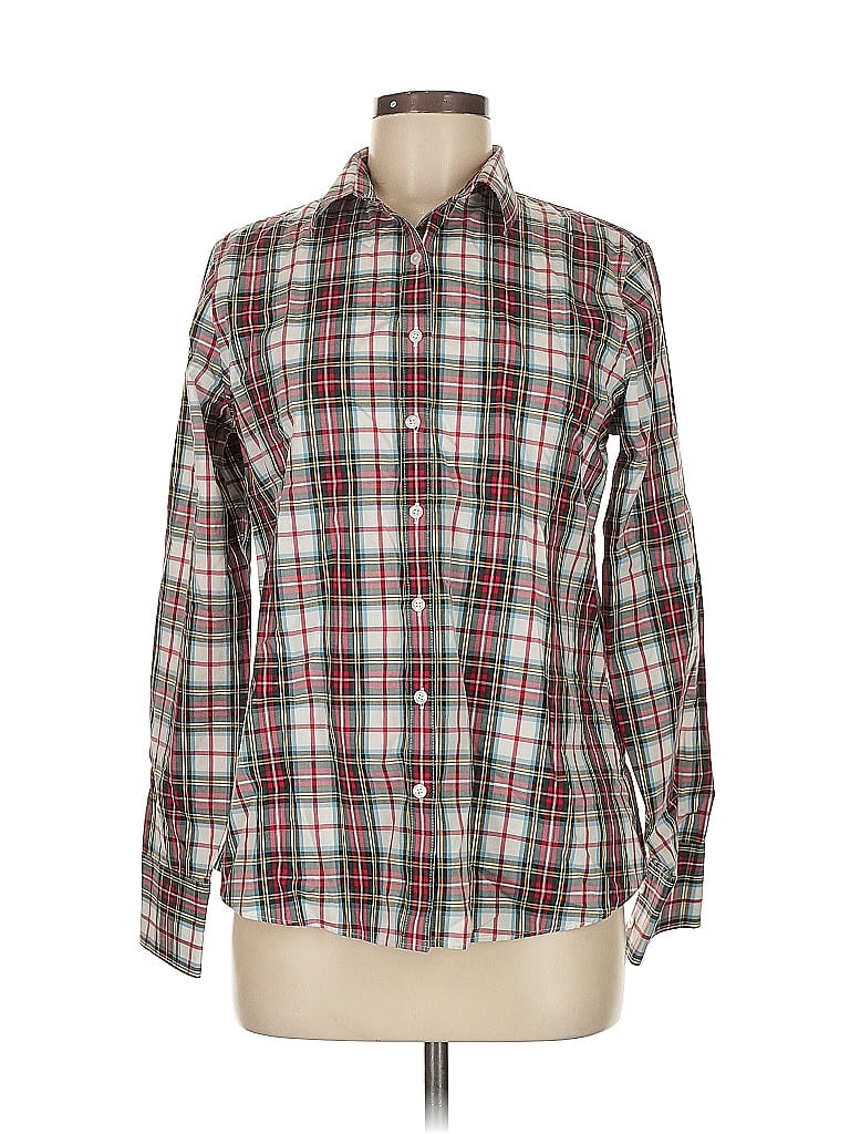Click to view more detailed imagery on our partner's website Pre-owned Lands' End Long Sleeve Button Down Shirt In Green