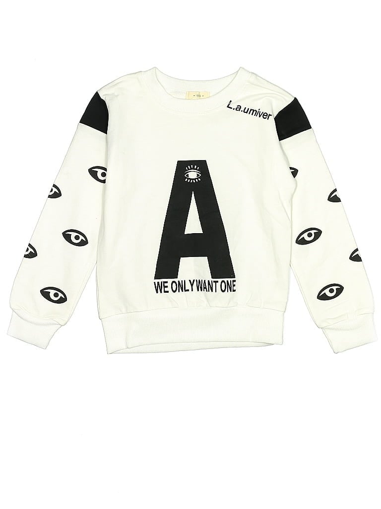 Assorted Brands Graphic White Sweatshirt Size 110 (big kids) - photo 1