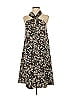 Rebecca Minkoff 100% Polyester Print Black Casual Dress Size XS - photo 1