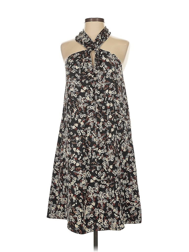 Rebecca Minkoff 100% Polyester Print Black Casual Dress Size XS - photo 1