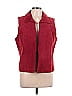 Coldwater Creek 100% Leather Solid Red Vest Size L - photo 1