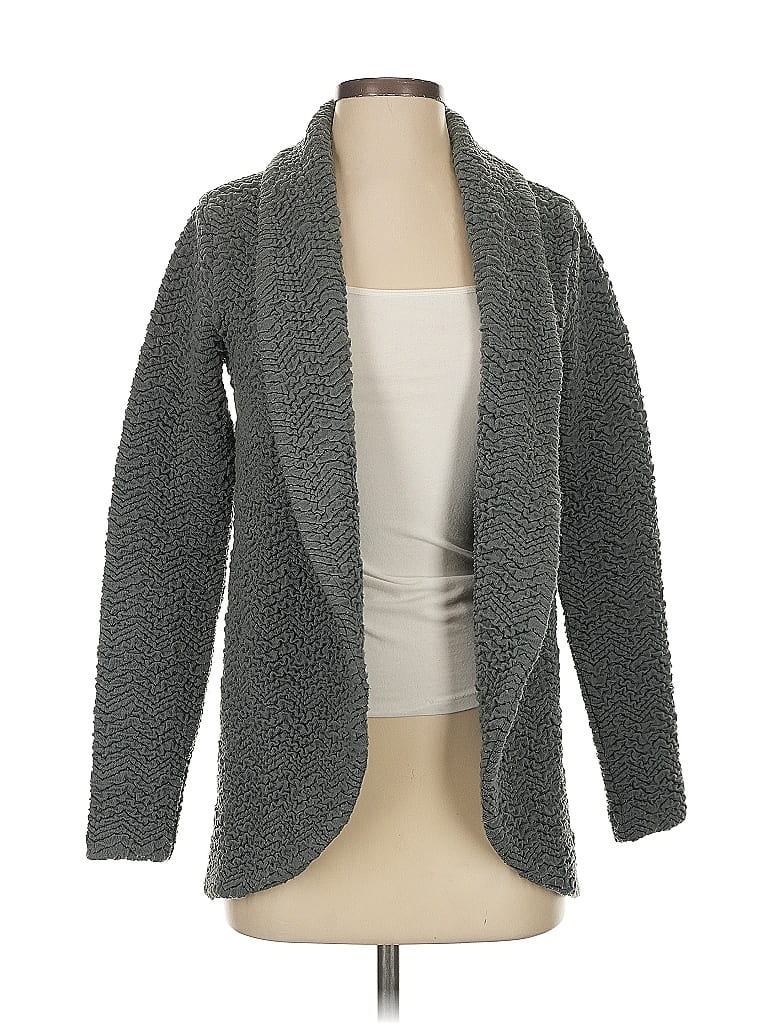 Pre-owned Three Dots Cardigan Sweater In Gray