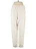 MNG Solid Ivory Casual Pants Size L - photo 2