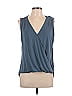 Veronica M. Blue Teal Sleeveless T-Shirt Size L - photo 1