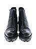 Prada 100% Leather Black Ankle Boots Size EU 37 1/2 - photo 2