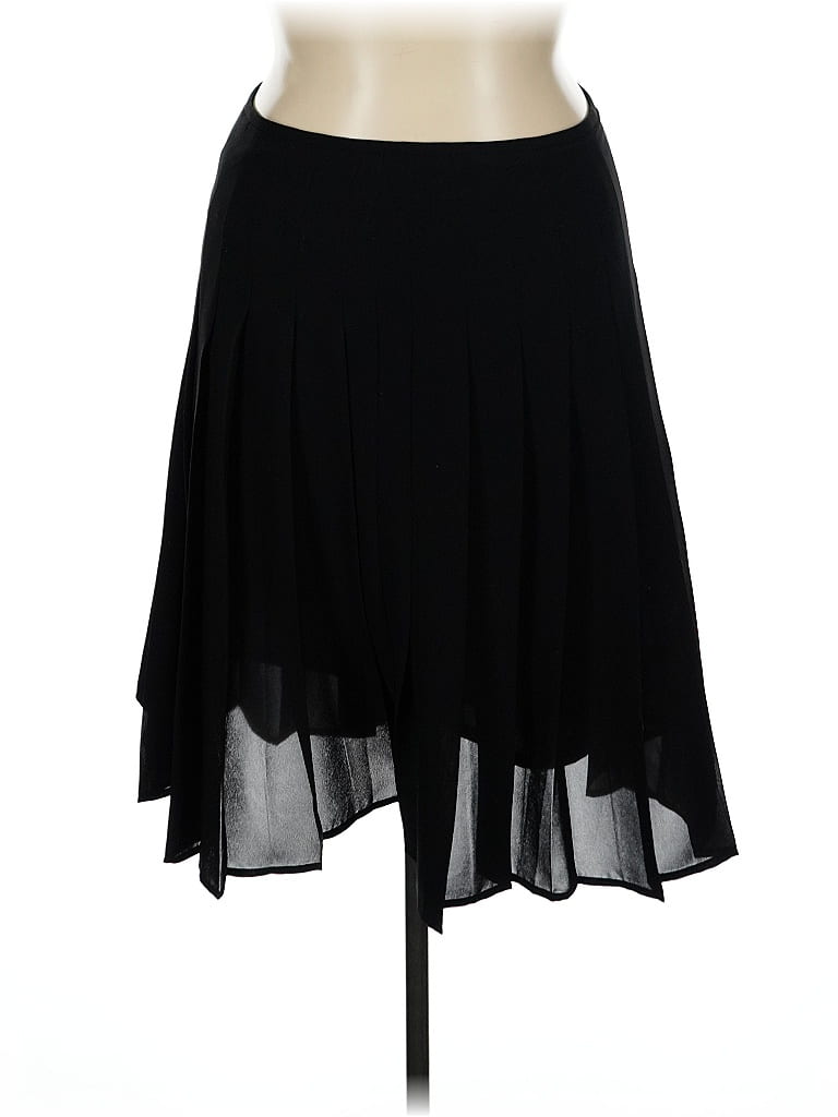 St. John 100% Polyester Solid Black Formal Skirt Size 14 - photo 1