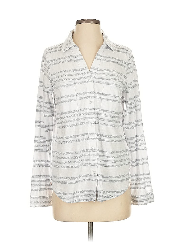 Click to view more detailed imagery on our partner's website Pre-owned Thread & Supply Long Sleeve Button Down Shirt In Silver