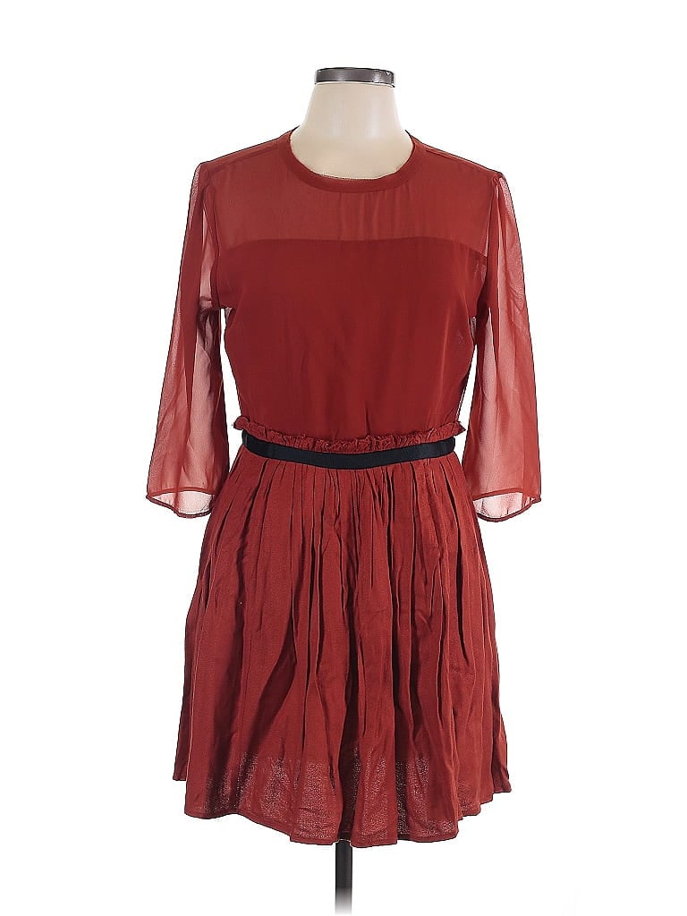 Pre-owned Asos Design Cocktail Dress In Burgundy