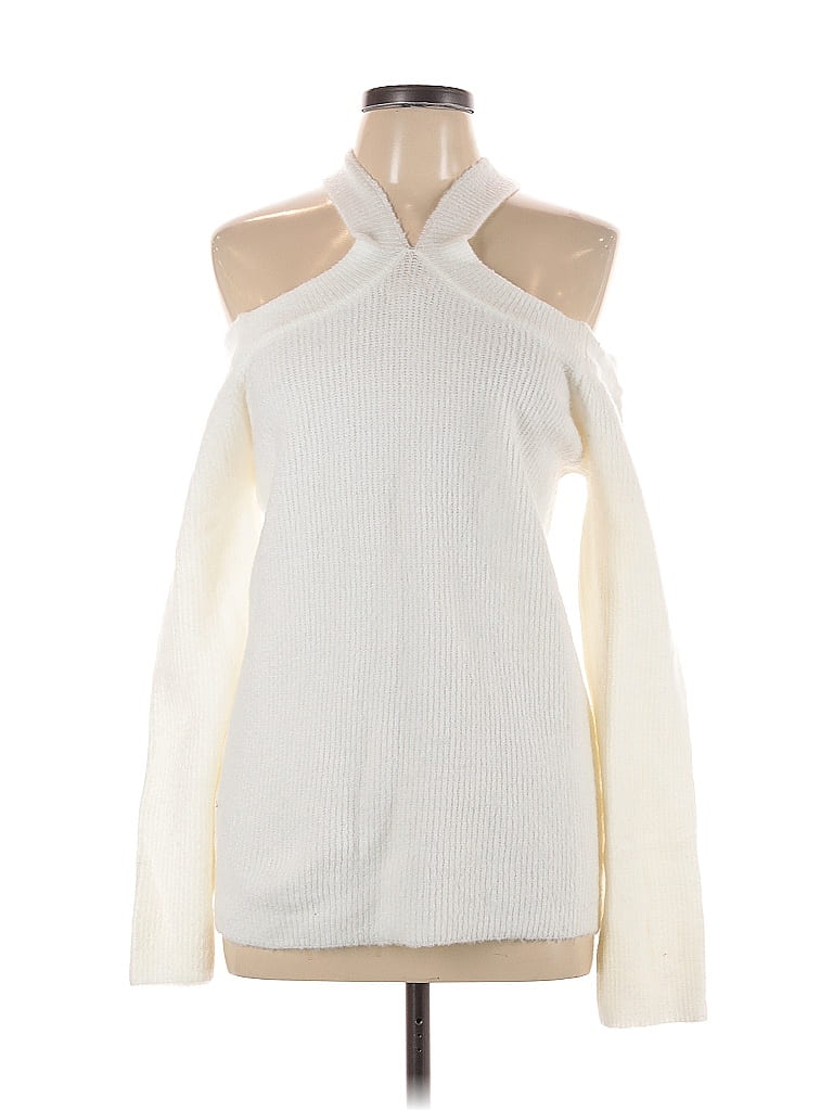 Pol White Ivory Pullover Sweater Size L - photo 1