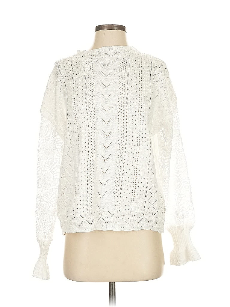 Pre-owned Unbranded Pullover Sweater In White