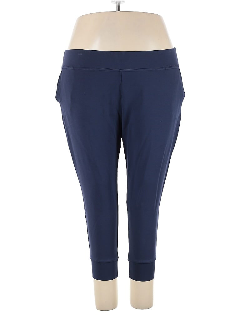 Belle By Kim Gravel Solid Blue Active Pants Size 24 (petite) - photo 1