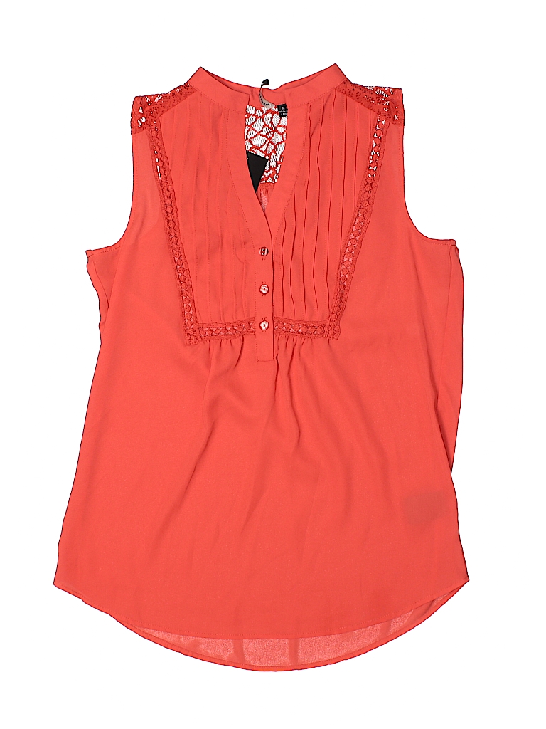 Heart Soul 100% Polyester Lace Red Sleeveless Blouse Size M - 72% off ...
