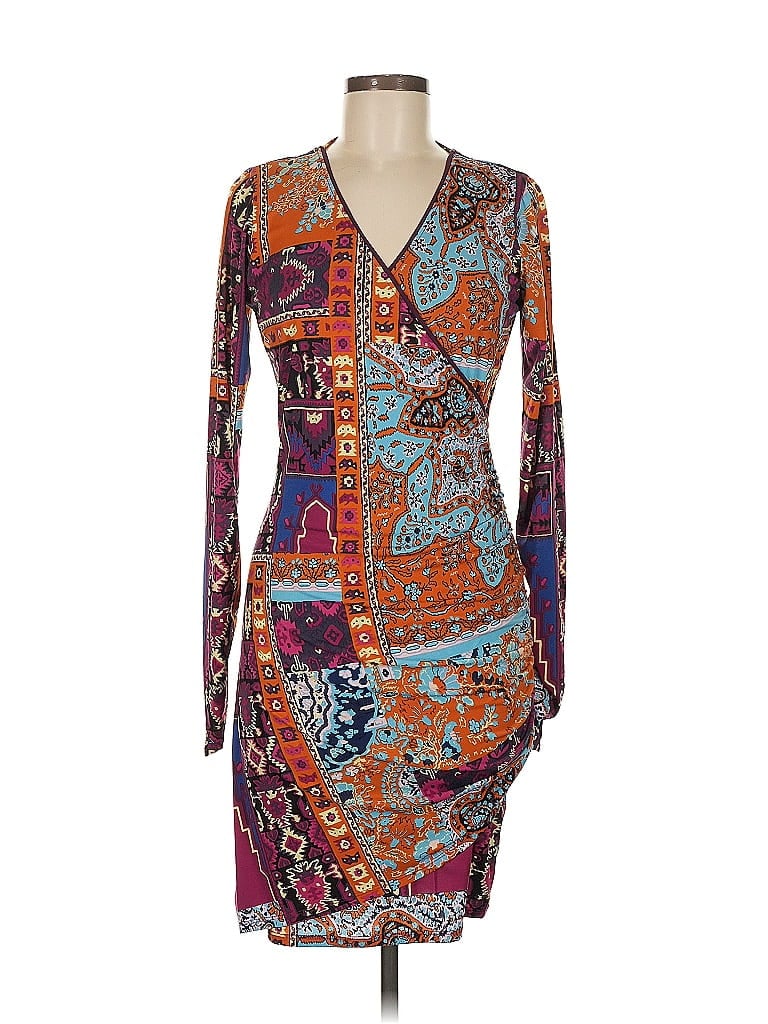 Hale Bob Paisley Purple Casual Dress Size M - photo 1