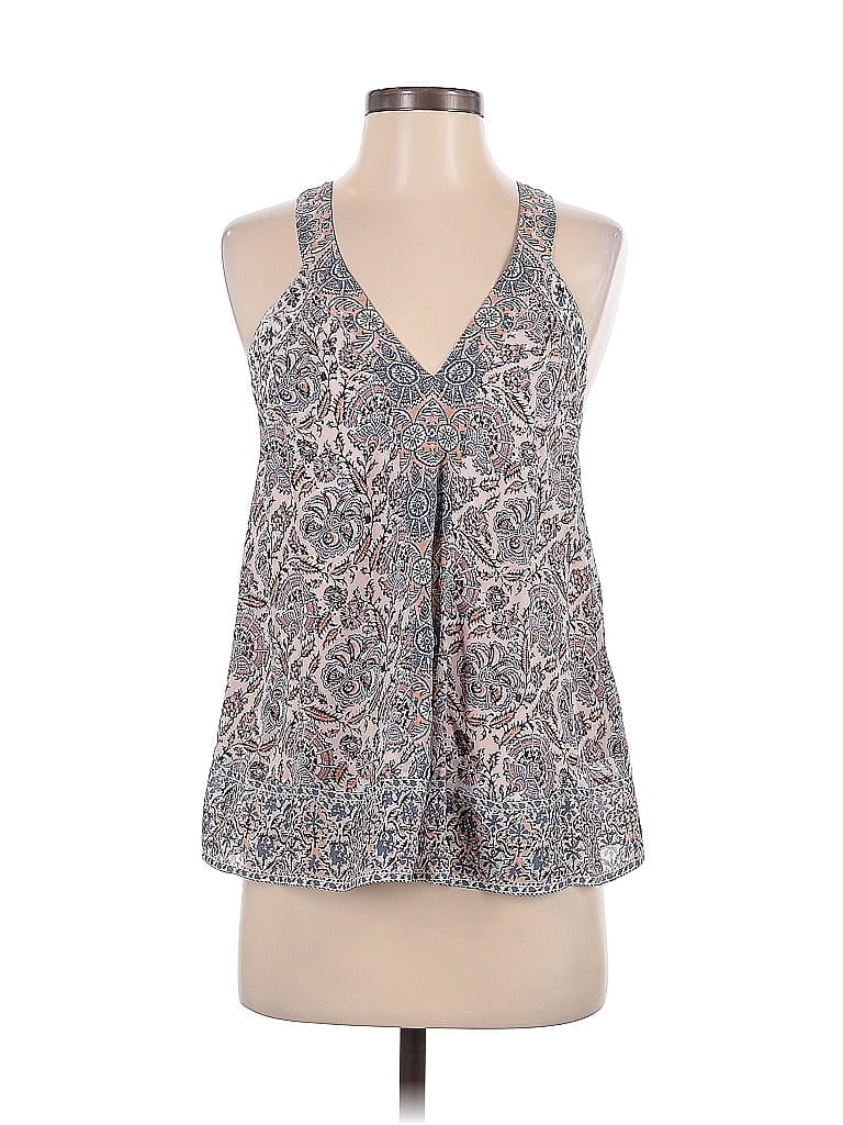 Click to view more detailed imagery on our partner's website Pre-owned Joie Sleeveless Silk Top Gray Halter Neckline Tops